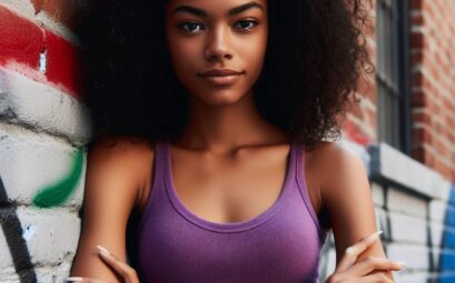 jeune femme en débardeur