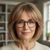 coupe de cheveux femme 50 ans avec lunettes